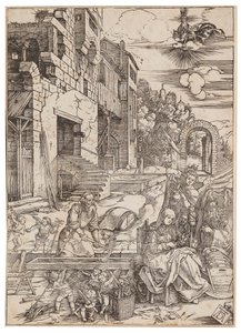 Den hellige families ophold i Egypten, fra Jomfruens liv, ca. 1504. af Albrecht Dürer