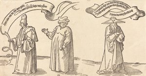 Læreren, præsten og forsynet, sandsynligvis 1526. af Albrecht Dürer