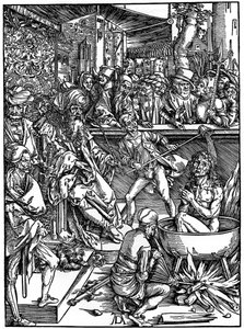 Torturen af Johannes Evangelisten, 1498, 1936 af Albrecht Dürer