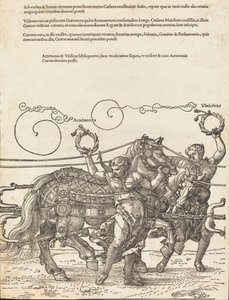 Den triumfiske vogn af Maximilian I den store triumfe bil [plade 6 af 8], 1523 latin ed .. af Albrecht Dürer
