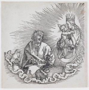 The Virgin Appearing to Saint John, fra 1511-udgaven af "The Apocalypse" af Albrecht Dürer