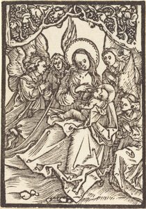 Jomfruen ammer Kristusbarnet med fire engle af Albrecht Dürer