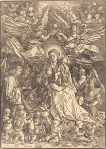 Jomfruen omgivet af mange engle af Albrecht Dürer