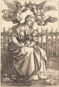 Jomfruen og barnet kronet af to engle af Albrecht Dürer