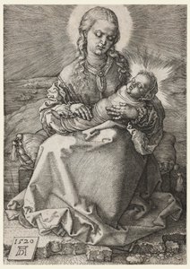 Jomfruen og barnet i svøbte tøj af Albrecht Dürer