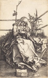 Jomfruen og barnet på en græsbænk, 1503. af Albrecht Dürer