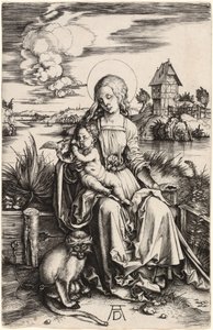 Jomfruen og barnet med aben af Albrecht Dürer
