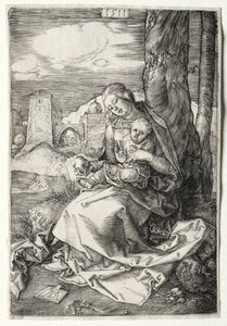 Jomfruen og barnet med pæren, 1511. af Albrecht Dürer