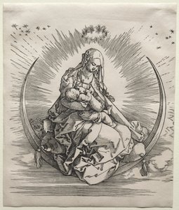 Jomfruen på en halvmåne af Albrecht Dürer