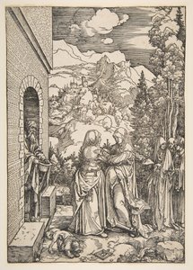 Besøget, fra Jomfruens liv, 1503-4. af Albrecht Dürer