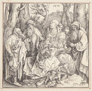 Det hellige slægtskab med engle af Albrecht Dürer