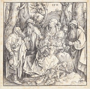 Det hellige slægtskab med engle af Albrecht Dürer