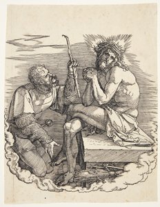 Sorgernes mand hånet af en soldat af Albrecht Dürer