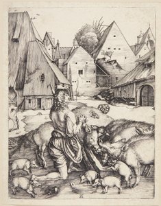 Den fortabte søn blandt svinene af Albrecht Dürer