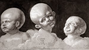 Tre børnehoveder, 1506 af Albrecht Dürer