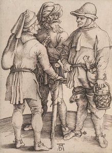 Tre bønder i samtale, 1497-1498. af Albrecht Dürer