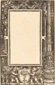 Titelgrænse med Putti, der holder Pirckheimer-våbenene, sandsynligvis 1513. af Albrecht Dürer