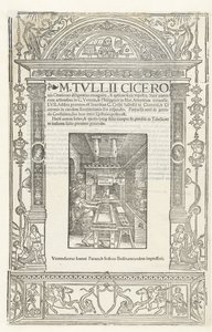 Titelblad til Ciceros Orationes med Jodocus Badius