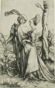 Ungt par truet af døden (Promenade) af Albrecht Dürer