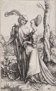 Ungt par truet af døden Promenade af Albrecht Dürer