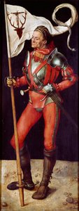 Altertavle Paumgartner: "" Sankt Eustachius"" Maleri af Albrecht Durer (1471-1528) 1504 ca. Sol. 157x61 cm München, Alte Pinakothek af Albrecht Dürer