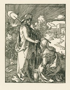 Kristus viser sig for Maria Magdalena - Noli Me Tangere, ca. 1510 (træsnit) af Albrecht Dürer or Duerer