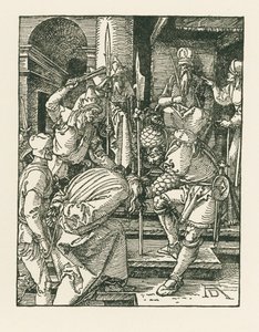 Kristus foran Annas, ca. 1508-09 (træsnit) af Albrecht Dürer or Duerer