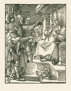 Kristus foran Kajfas, ca. 1508-09 (træsnit) af Albrecht Dürer or Duerer
