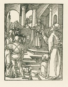 Kristus foran Pilatus, ca. 1508-09 (træsnit) af Albrecht Dürer or Duerer