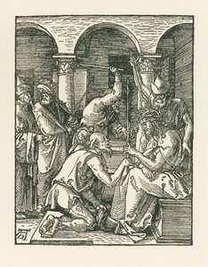 Kristus bliver kronet med torne, ca. 1509 (træsnit) af Albrecht Dürer or Duerer