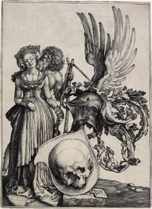 Våbenskjold med kranie, ca. 1503 af Albrecht Dürer