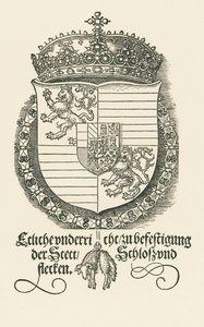 Våbenskjold for Ferdinand I, konge af Bøhmen og Ungarn af Albrecht Dürer or Duerer