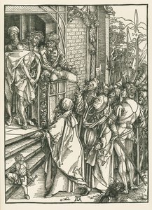 Ecce Homo, ca. 1498 (træsnit) af Albrecht Dürer or Duerer