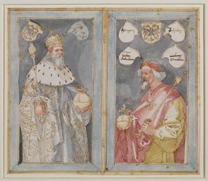 Kejser Karl den Store og Sigismund, 1507 - 1510 ca af Albrecht Dürer