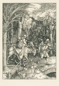 Flugten til Egypten, ca. 1504 (træsnit) af Albrecht Dürer or Duerer