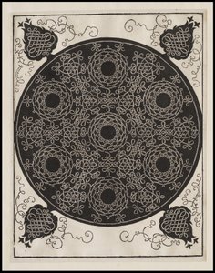 Fjerde knude, 7 cirkulære grupper af knob med sorte centre, ca. 1506 af Albrecht Dürer