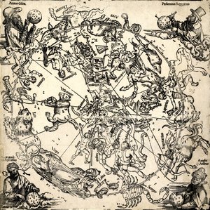 Imagines coeli Septentrionales cum duodecim imaginibus zodiaci, ca. 1510-c.20 (træsnit)