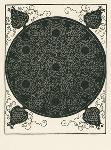 Knude med lille sort cirkel i midten, som gentages seks gange af Albrecht Dürer or Duerer