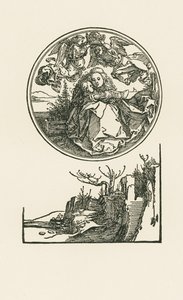 Madonna i en cirkel, ca. 1514 (træsnit) af Albrecht Dürer or Duerer