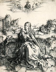 Madonna med en guldsmede (gravering) af Albrecht Dürer