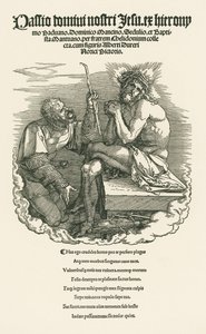 Smertensmanden hånet af en soldat, ca. 1511 (træsnit) af Albrecht Dürer or Duerer