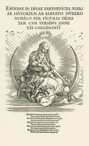 Mary Virgin with Child in Glory, ca. 1511 (træsnit) af Albrecht Dürer or Duerer