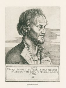 Philipp Melanchthon. 1526 (kobberstik) af Albrecht Dürer or Duerer