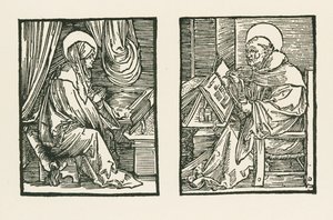 Den hellige Birgitta og Peter af Almastra af Albrecht Dürer or Duerer