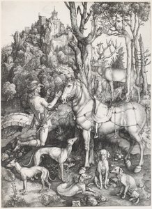 Sankt Eustace, ca. 1500-1501 (gravering) af Albrecht Dürer