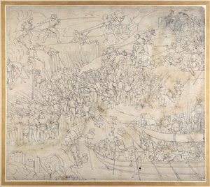 Angrebet nær Rorschach ved Konstanz-søen, ca. 1500 (pen og blæk på papir) af Albrecht Dürer