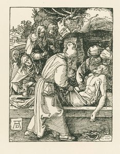 Begravelsen, ca. 1509-10 (træsnit) af Albrecht Dürer or Duerer