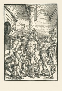 Flagellationen, ca. 1500 (træsnit) af Albrecht Dürer or Duerer