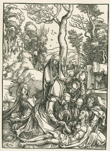 Klagesangen over Kristus, ca. 1498-99 (træsnit) af Albrecht Dürer or Duerer