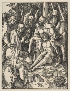 Klagesangen, fra den lille lidenskab, ca. 159 (træsnit) af Albrecht Dürer